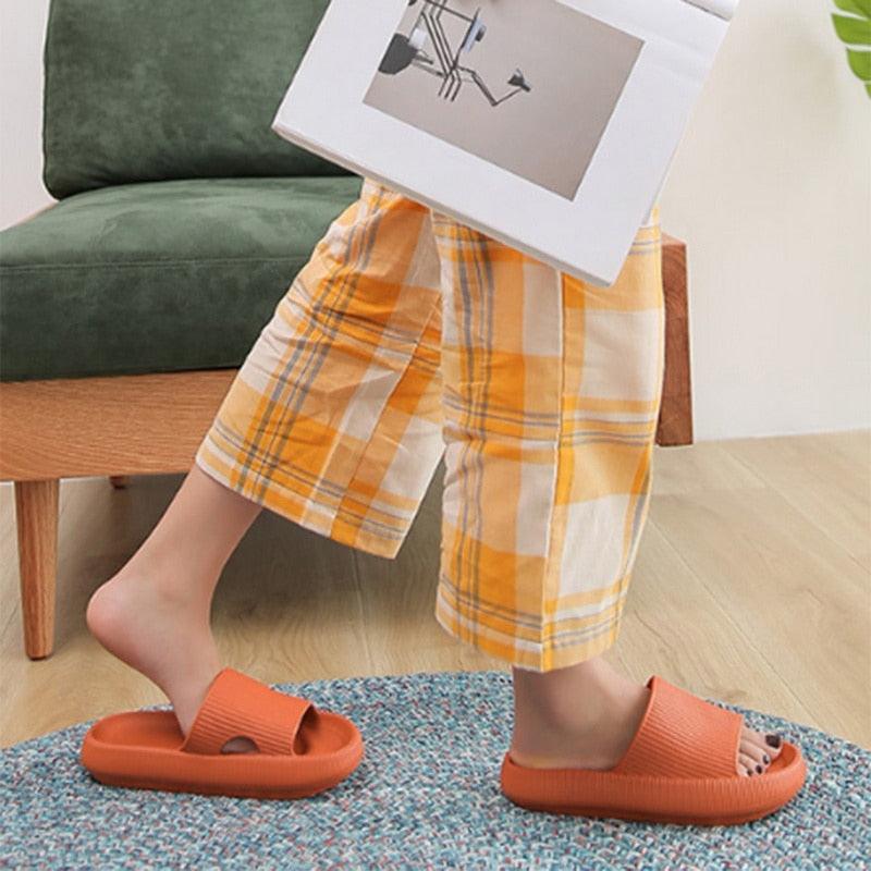 Women's Thick Platform EVA Slide Sandals Open Toe Soft Home Slippers