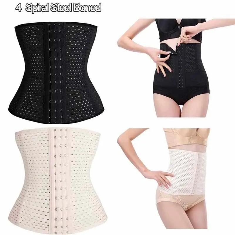Women's Waist Cincher Shapewear Slimming Belt with Spiral Boning
