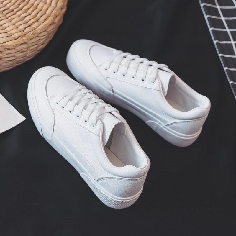 Women’s White Business Sneakers Lightweight Casual Platform Shoes