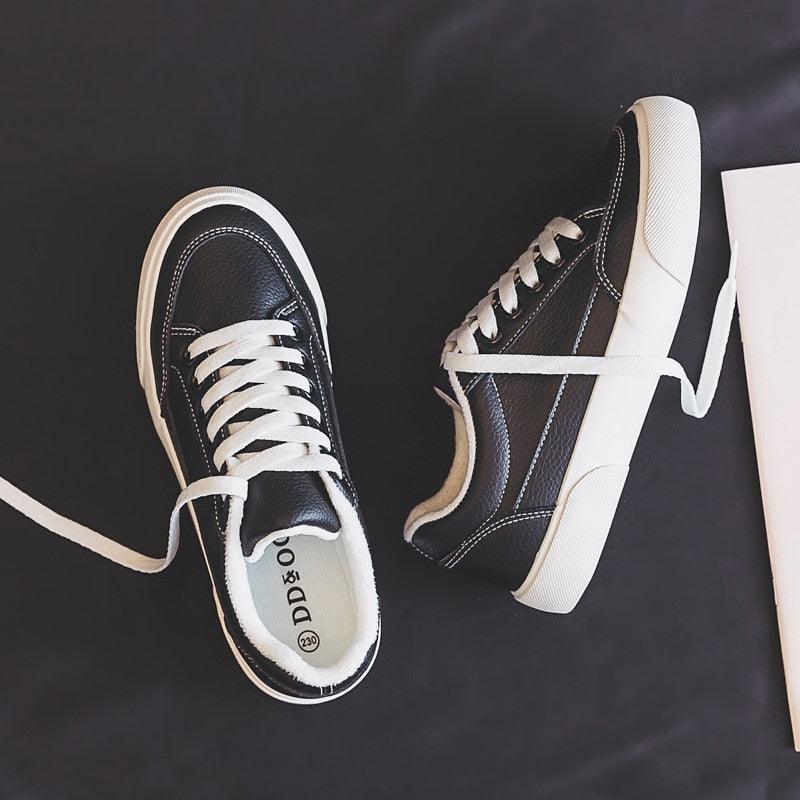 Women’s White Business Sneakers Lightweight Casual Platform Shoes