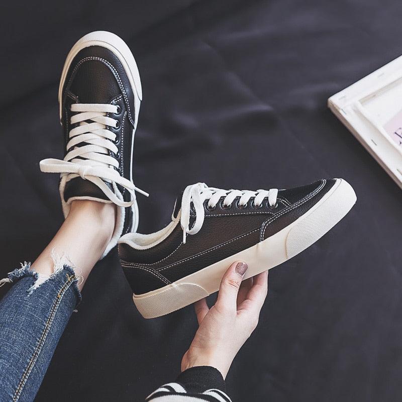 Women’s White Business Sneakers Lightweight Casual Platform Shoes