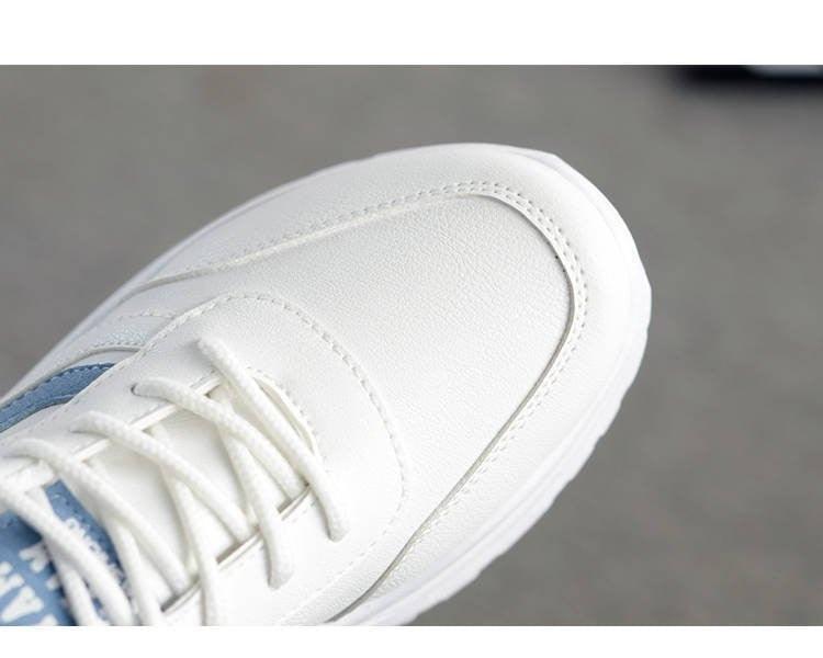 Classic White Platform Sneakers - Comfortable Casual Low Top Shoes