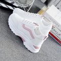 Classic White Platform Sneakers - Comfortable Casual Low Top Shoes