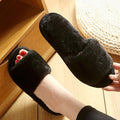 Plush Heart Slippers for Women & Girls - Soft Indoor House Shoes