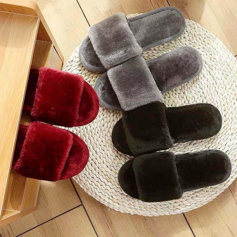 Plush Heart Slippers for Women & Girls - Soft Indoor House Shoes