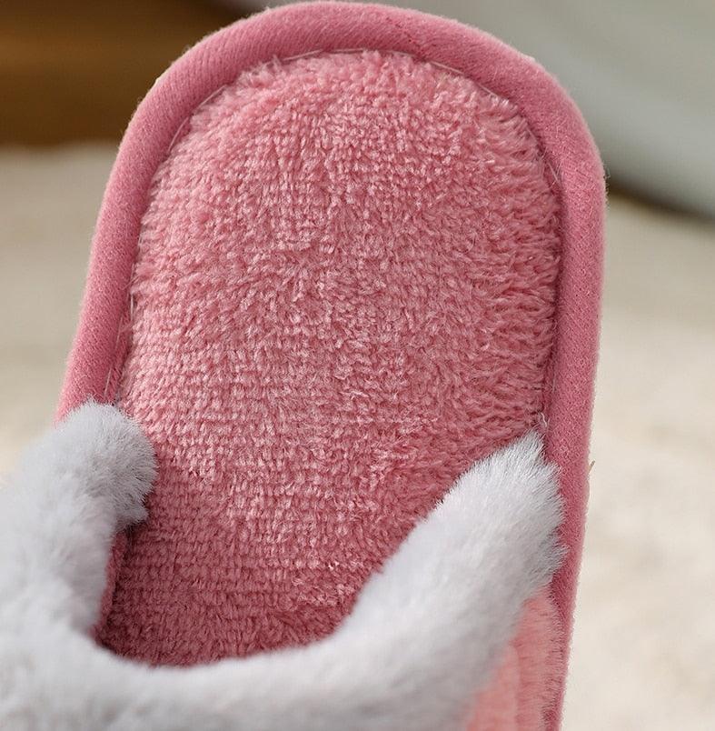 Memory Foam Women's Winter Slippers Anti-Slip Soft Indoor House Shoes