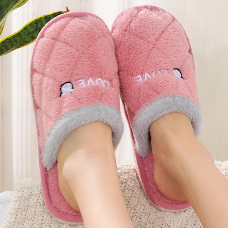 Memory Foam Women's Winter Slippers Anti-Slip Soft Indoor House Shoes