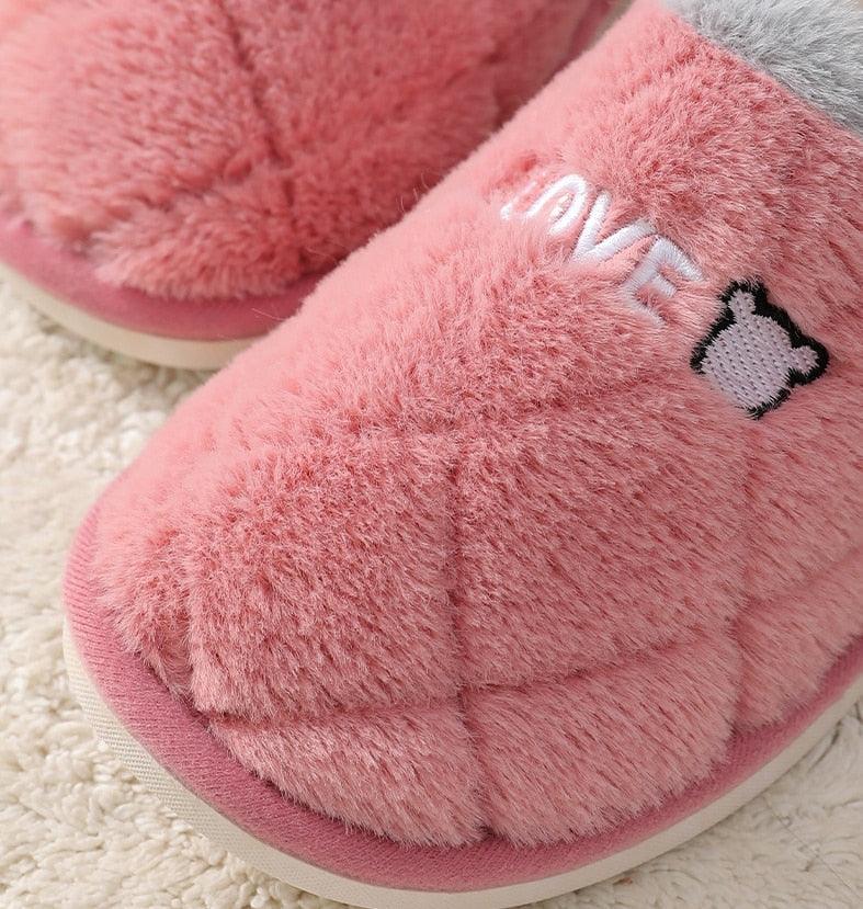 Memory Foam Women's Winter Slippers Anti-Slip Soft Indoor House Shoes