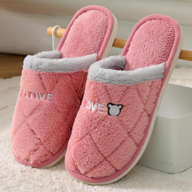 Memory Foam Women's Winter Slippers Anti-Slip Soft Indoor House Shoes
