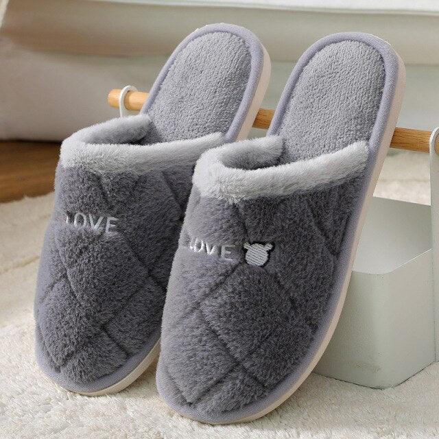Memory Foam Women's Winter Slippers Anti-Slip Soft Indoor House Shoes