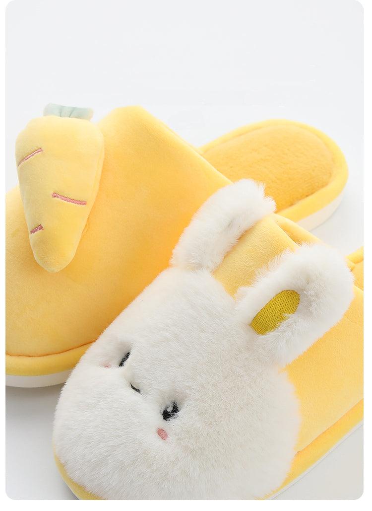 Plush Memory Foam Winter House Slippers - Soft Fuzzy Rabbit Slides