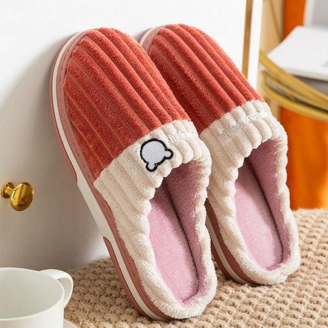 Plush Memory Foam Winter House Slippers for Indoor Home Comfort