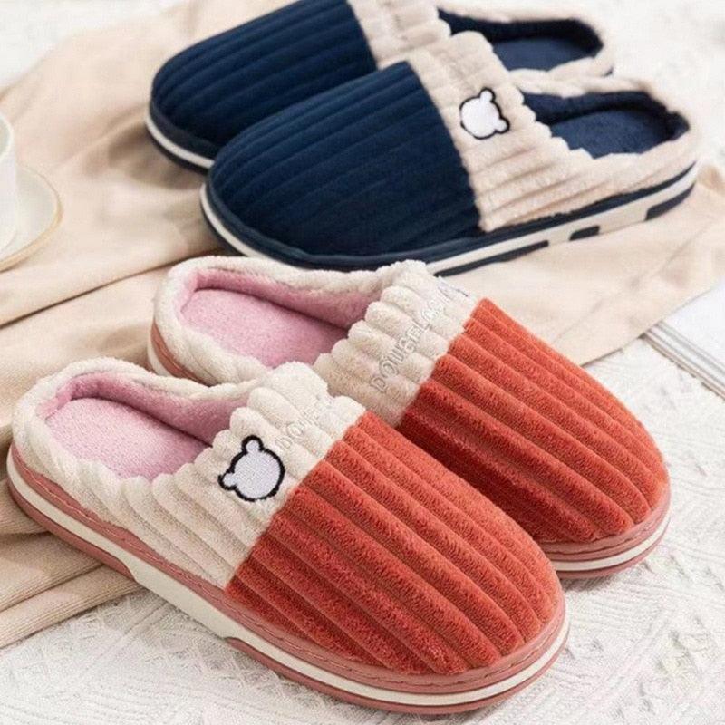 Plush Memory Foam Winter House Slippers for Indoor Home Comfort