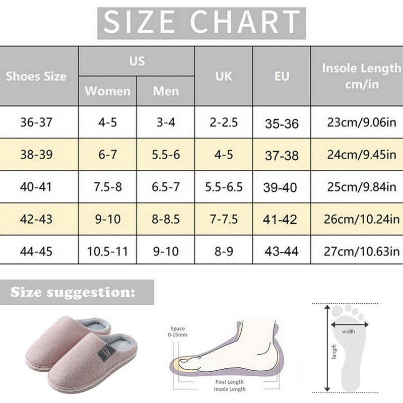 Plush Memory Foam Winter House Slippers for Indoor Home Comfort