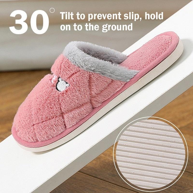 Plush Memory Foam Winter House Slippers for Indoor Home Comfort
