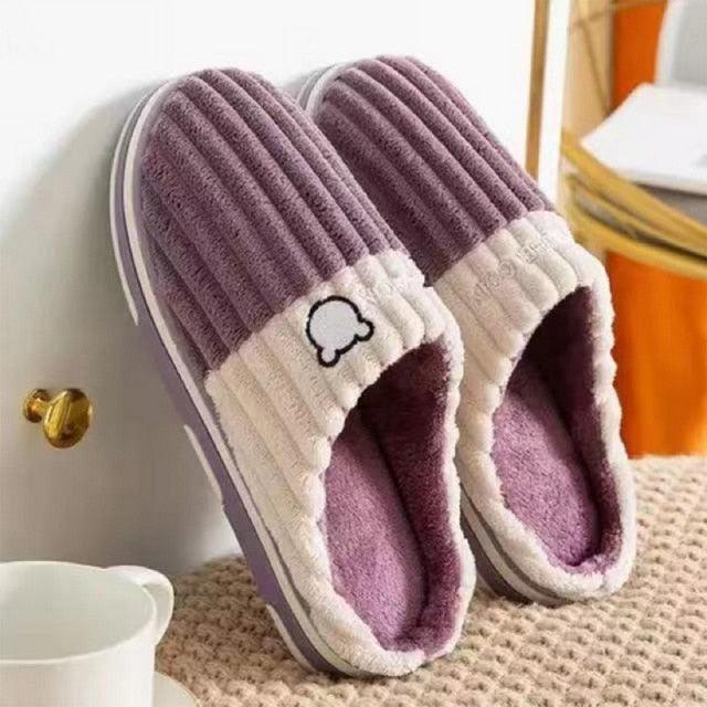 Plush Memory Foam Winter House Slippers for Indoor Home Comfort