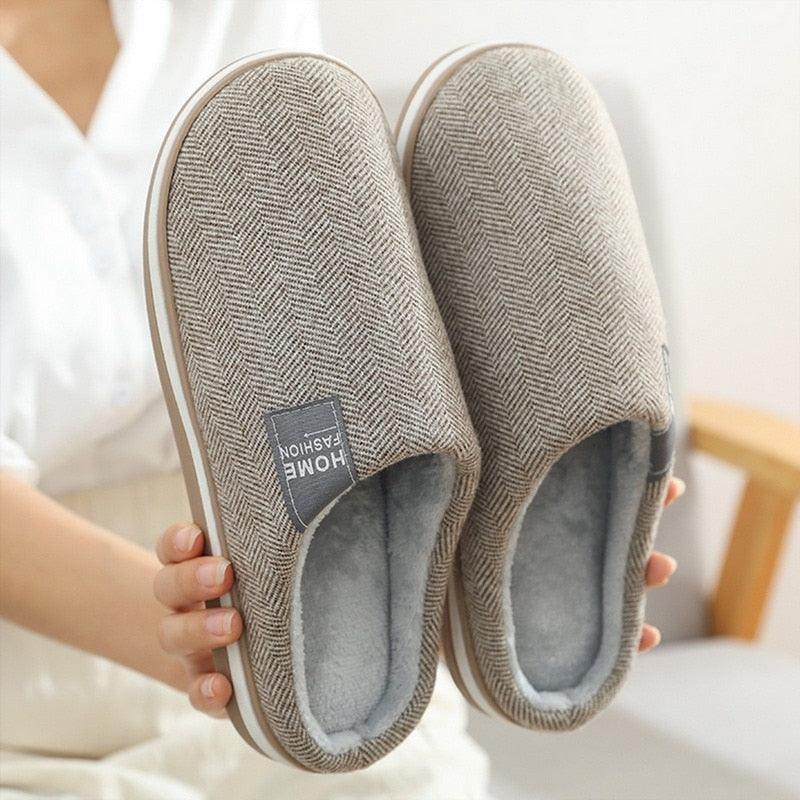 Plush Memory Foam Winter House Slippers for Indoor Home Comfort