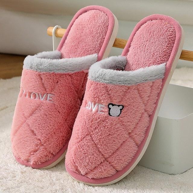 Plush Memory Foam Winter House Slippers for Indoor Home Comfort
