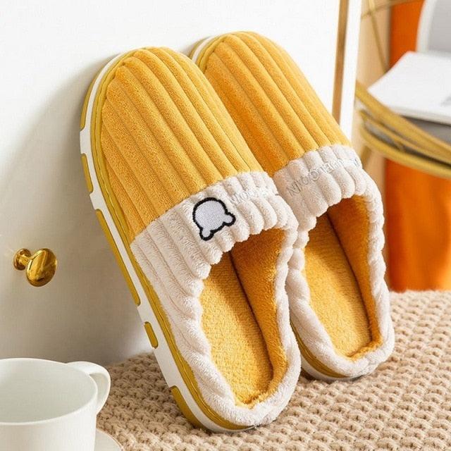 Plush Memory Foam Winter House Slippers for Indoor Home Comfort