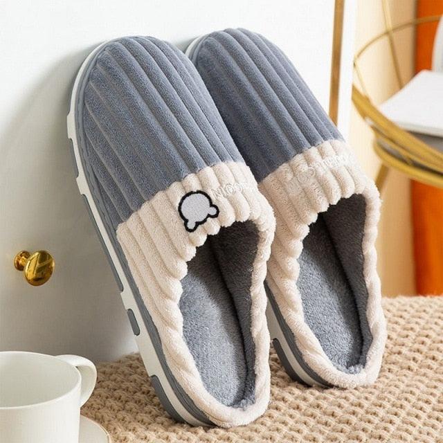 Plush Memory Foam Winter House Slippers for Indoor Home Comfort