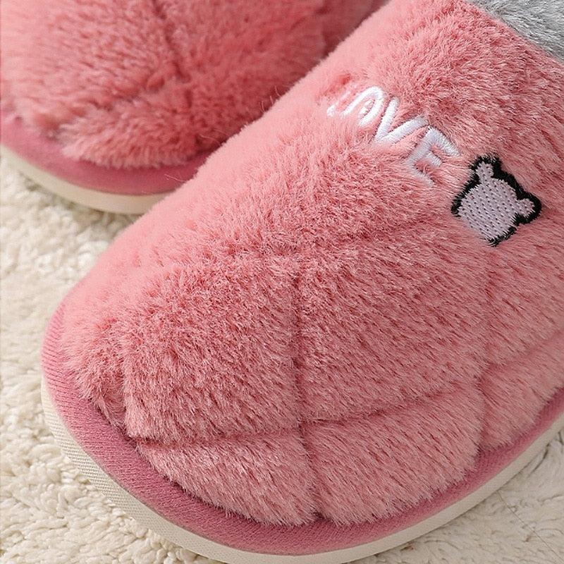 Plush Memory Foam Winter House Slippers for Indoor Home Comfort