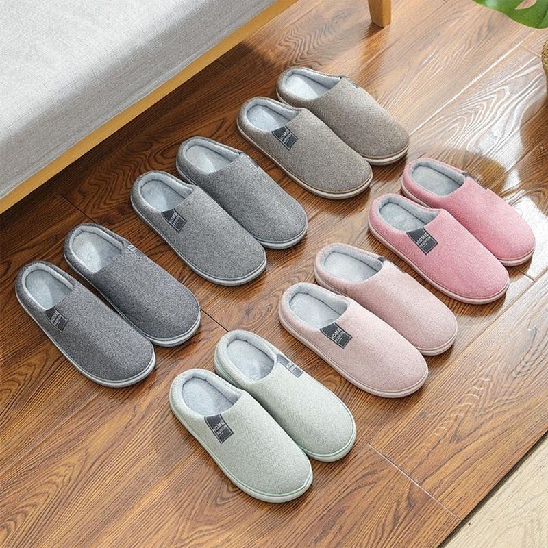 Plush Memory Foam Winter House Slippers for Indoor Home Comfort