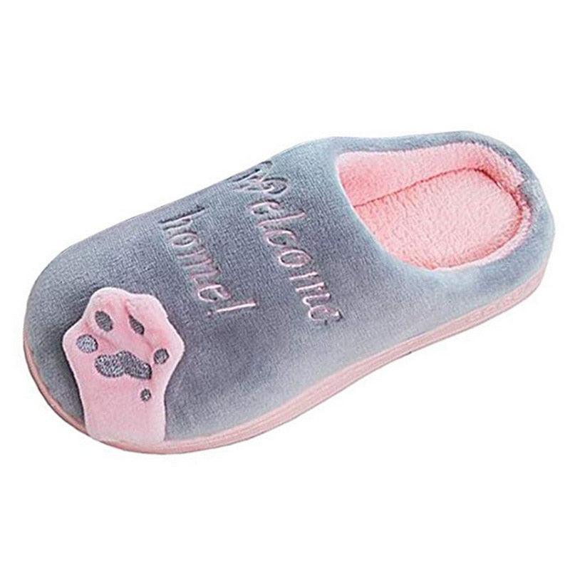 Plush Cat Animal Indoor House Slippers with Memory Foam Comfort