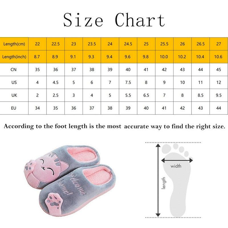 Plush Cat Animal Indoor House Slippers with Memory Foam Comfort