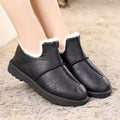 Waterproof Plush Fur Lined Winter Booties Non-Slip Platform Shoes