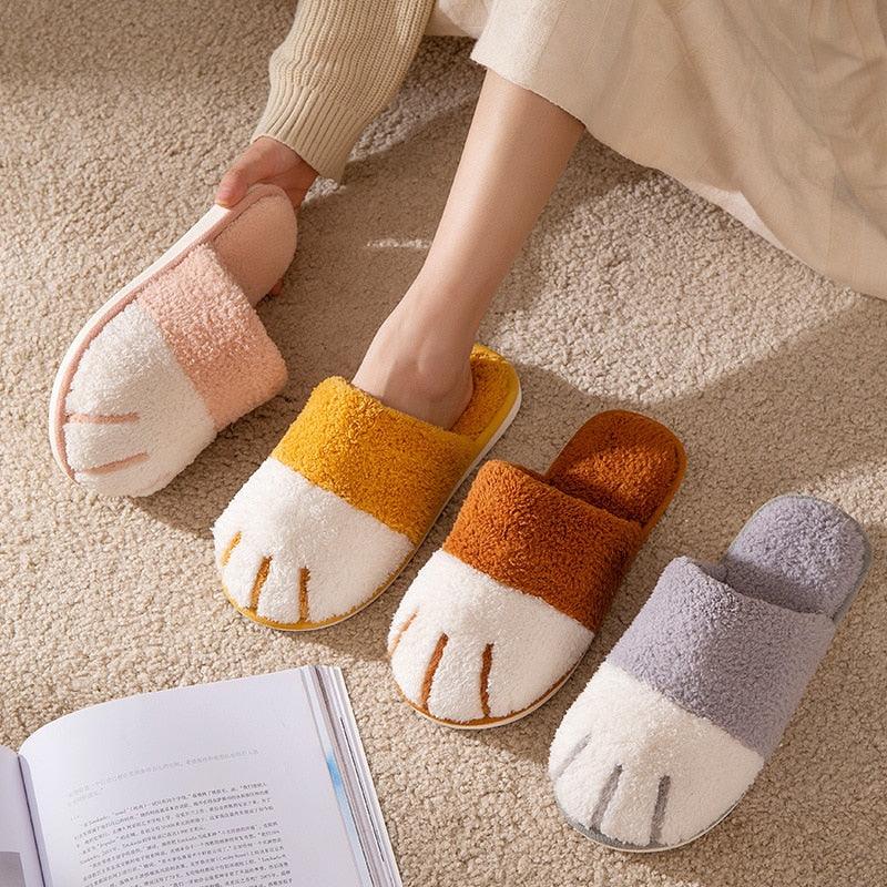 Women’s Plush Memory Foam Cat Slippers – Cozy Warm Indoor House Shoes
