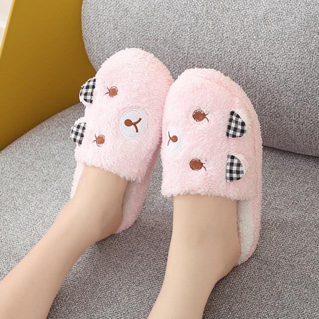 Women’s Plush Memory Foam Cat Slippers – Cozy Warm Indoor House Shoes