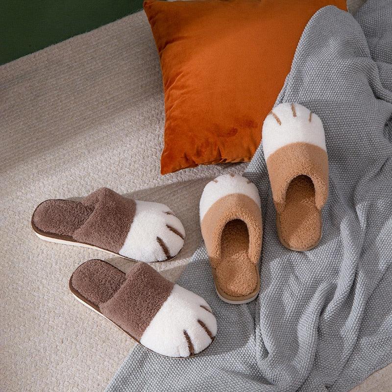 Women’s Plush Memory Foam Cat Slippers – Cozy Warm Indoor House Shoes