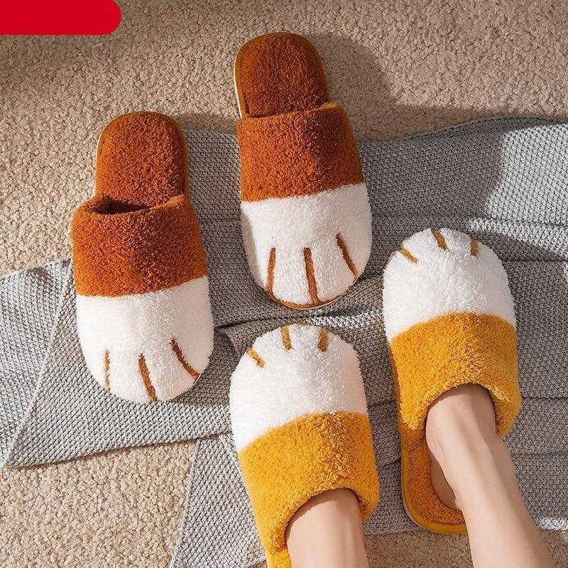Women’s Plush Memory Foam Cat Slippers – Cozy Warm Indoor House Shoes
