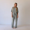 Women's Boxy Tee Lounge Set | Lucky Micro Check