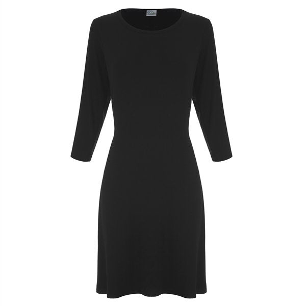 Women's A-Line Black Dress Bamboo Viscose