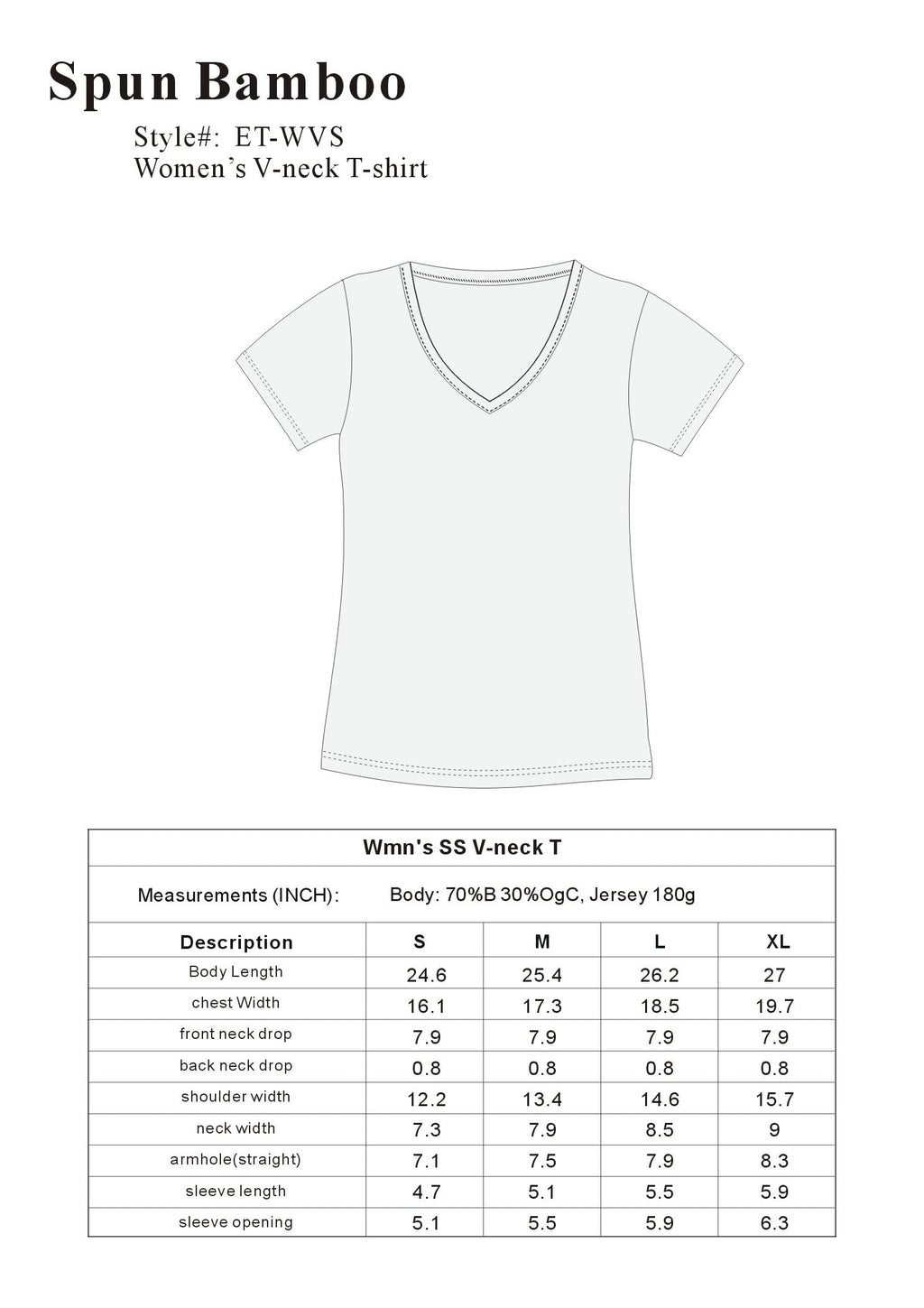 Women's Bamboo Viscose V-Neck Cap Sleeve T-Shirt