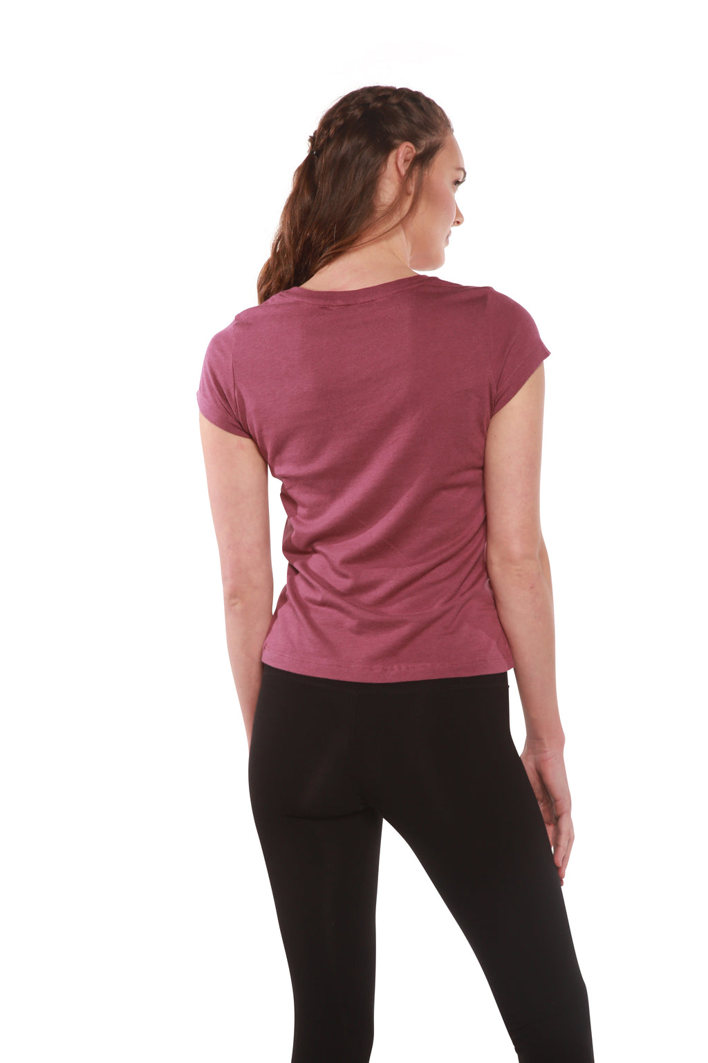 Women's Bamboo Viscose V-Neck Cap Sleeve T-Shirt