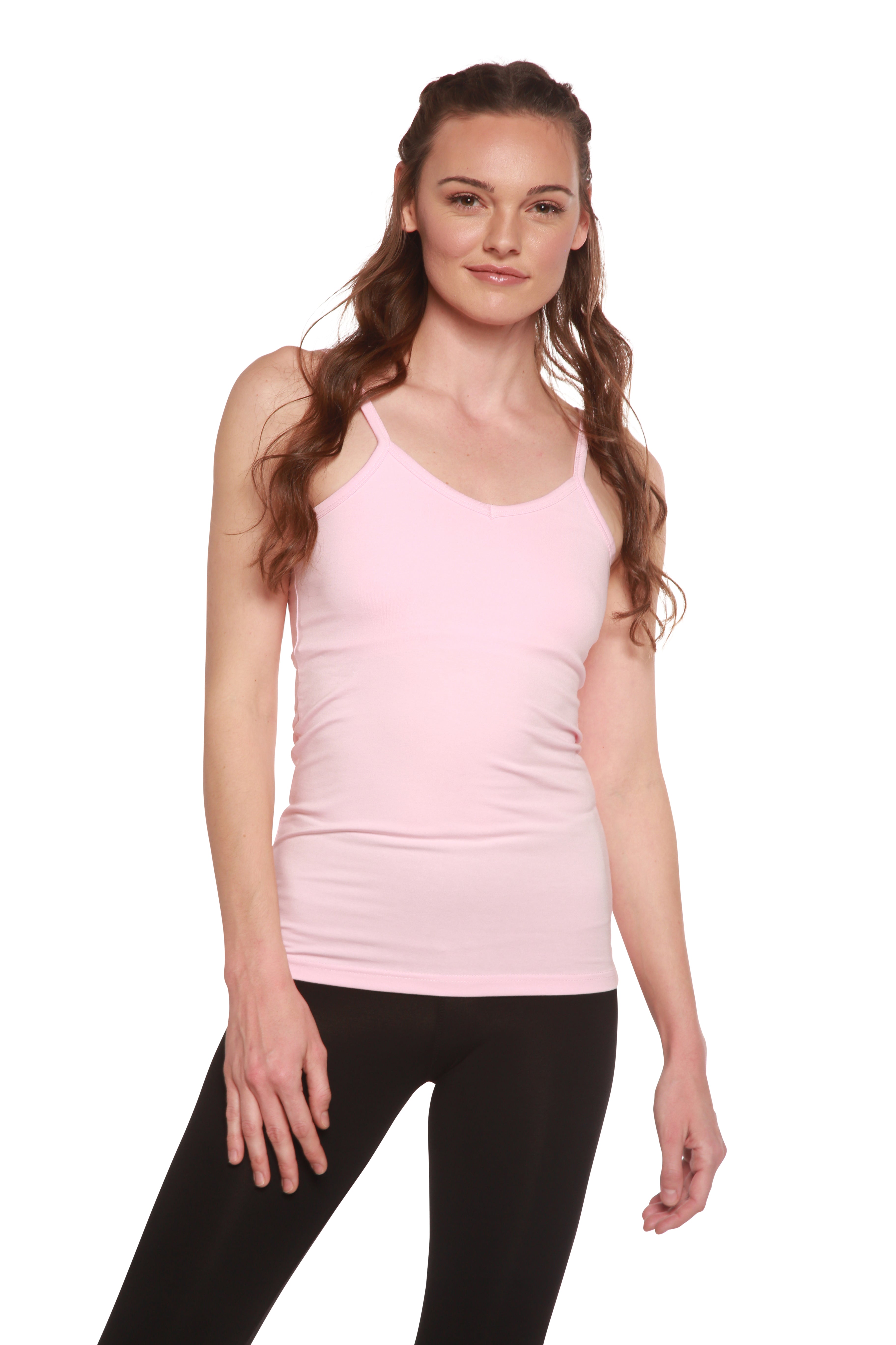 Women's Bamboo Cotton Camisole with Shelf Bra