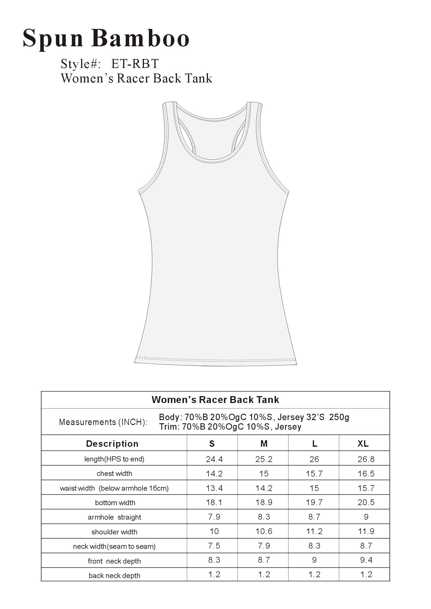 Women's Bamboo Cotton Racer Back Tank Top - Black & Red