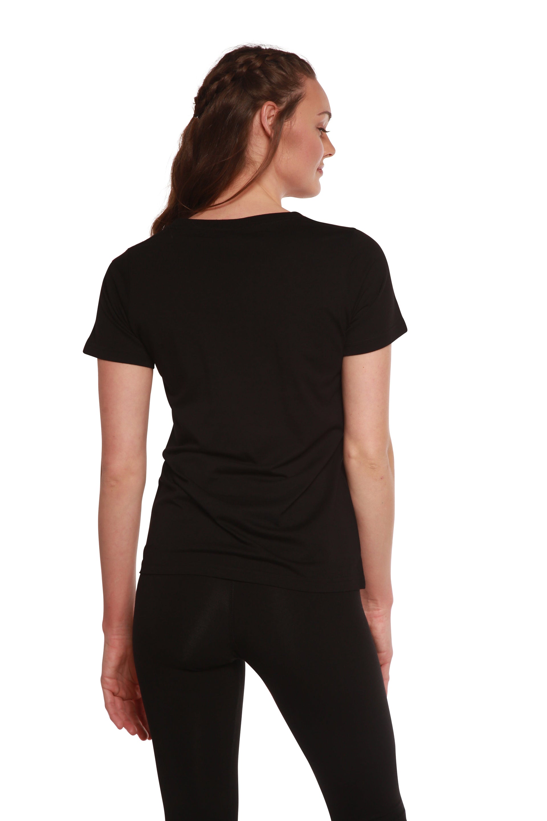 Women's Bamboo Cotton Scoop Neck T-Shirt Short Sleeve