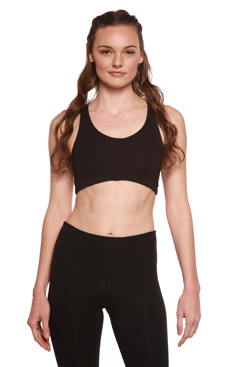 Women's Bamboo Padded Sports Bra - Black