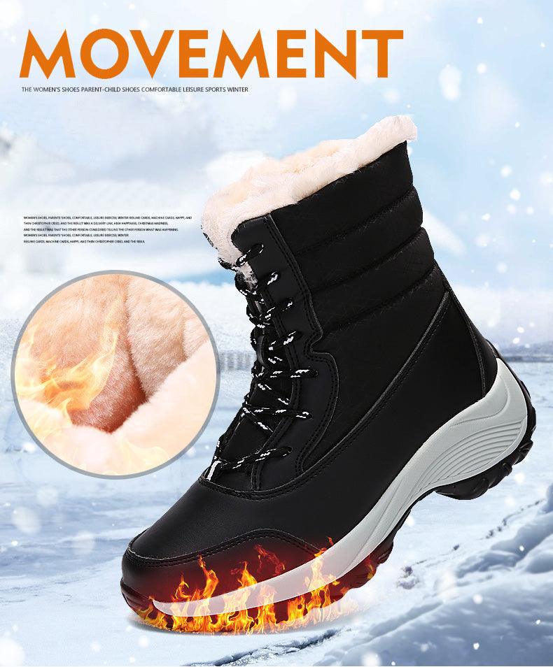 Women’s Waterproof Leather Winter Hiking Boots – Fur Lined Warm