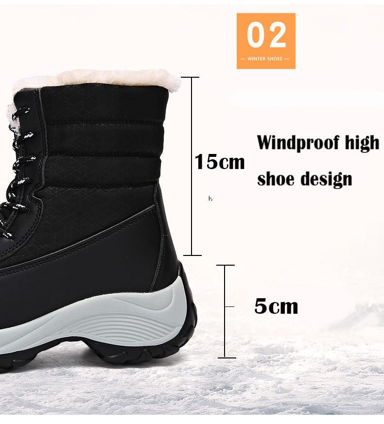 Women’s Waterproof Leather Winter Hiking Boots – Fur Lined Warm