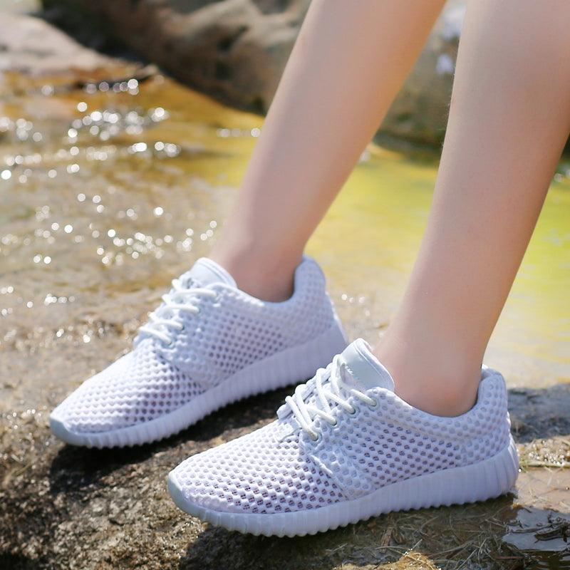 Women’s Lightweight Mesh Walking Sneakers – Comfortable Casual Shoes