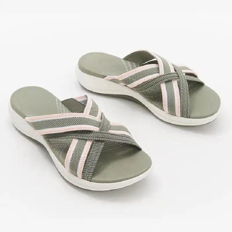 Women's Summer Retro Flat Sandals Minimalist Casual Beach Slides