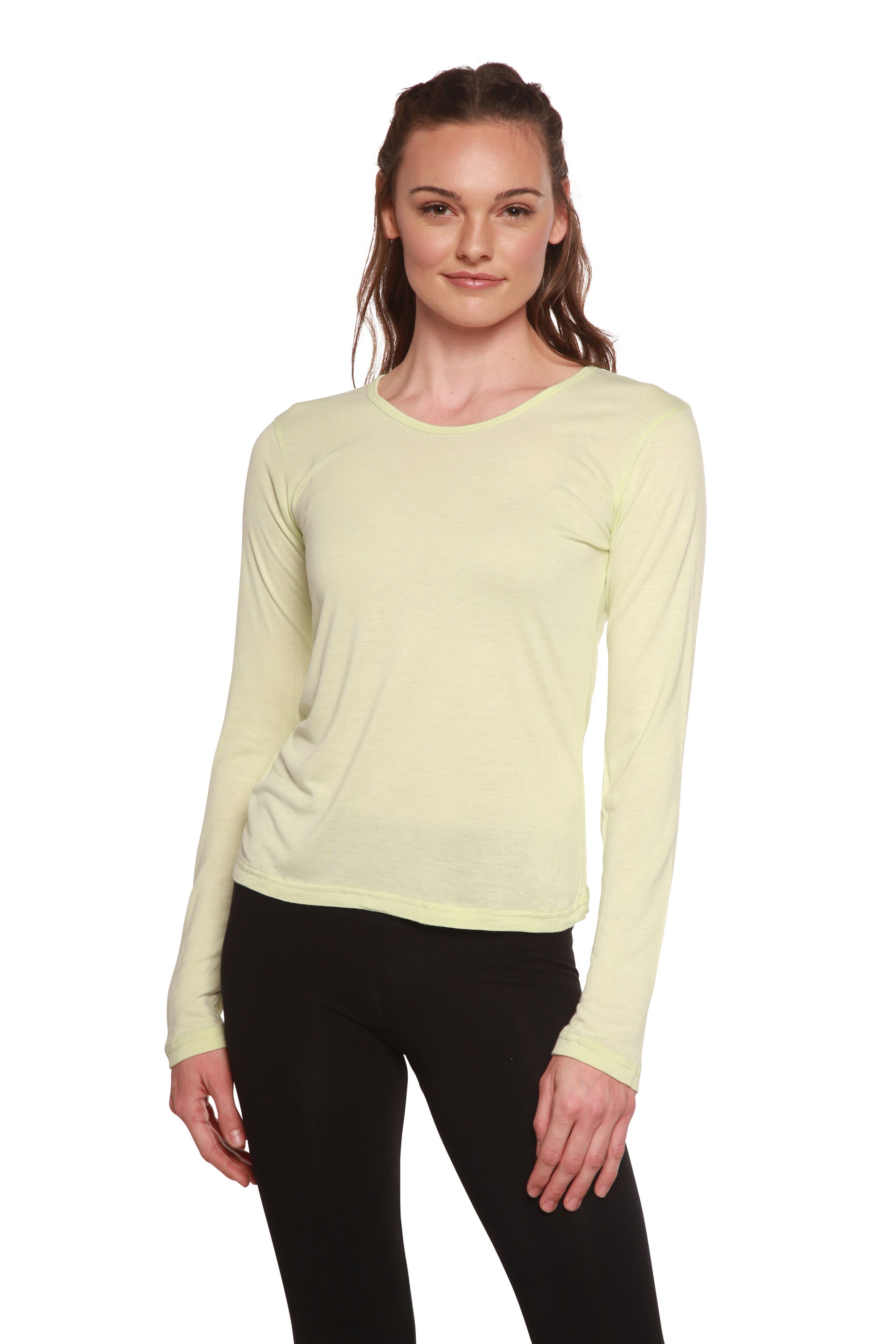 Women's Bamboo Viscose Long Sleeve Scoop Neck Shirt