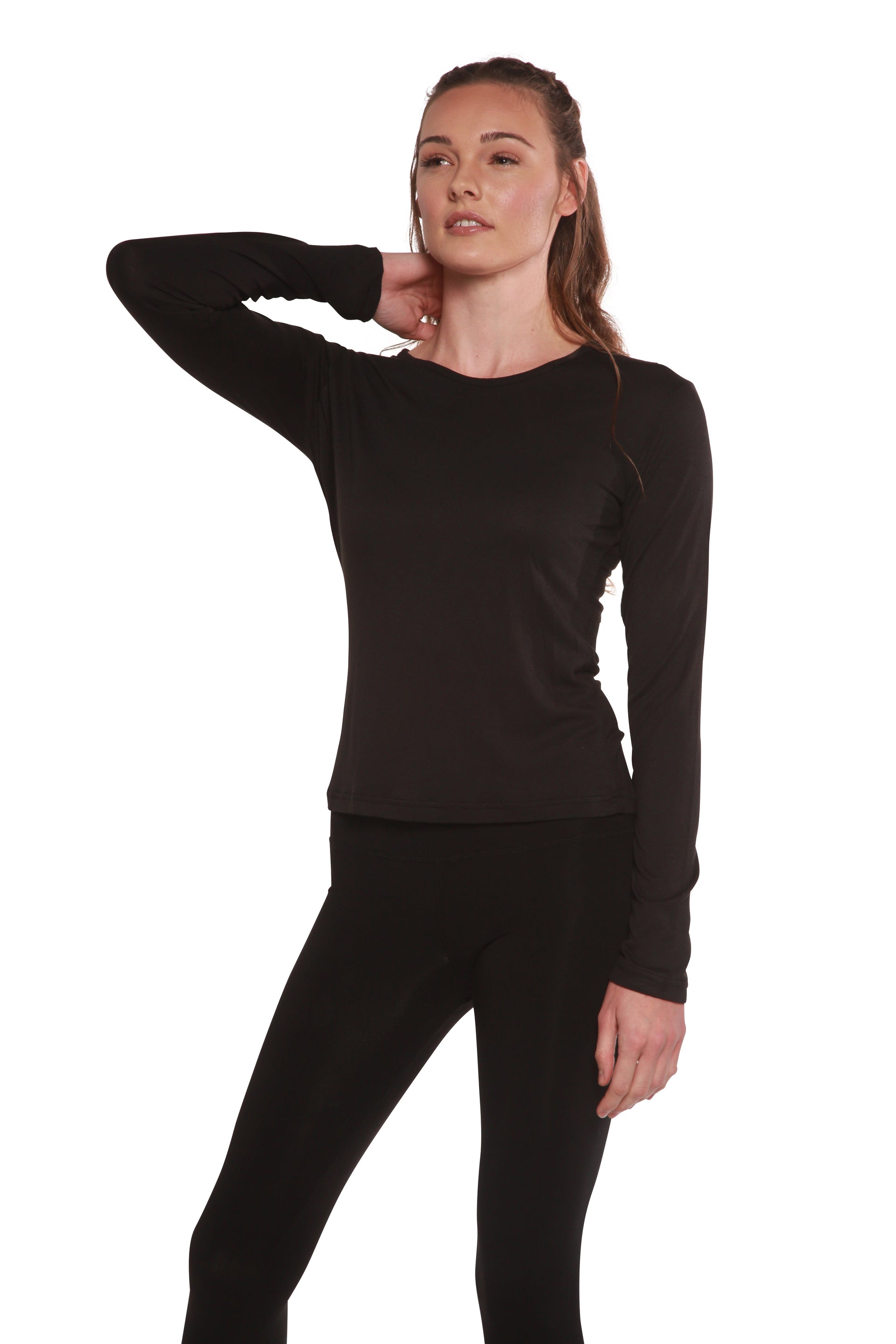 Women's Bamboo Viscose Long Sleeve Scoop Neck Shirt