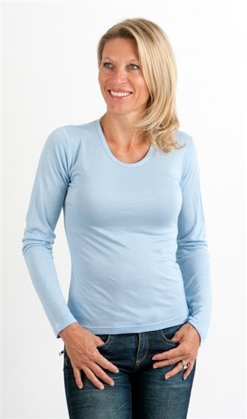 Women's Bamboo Viscose Long Sleeve Scoop Neck Shirt