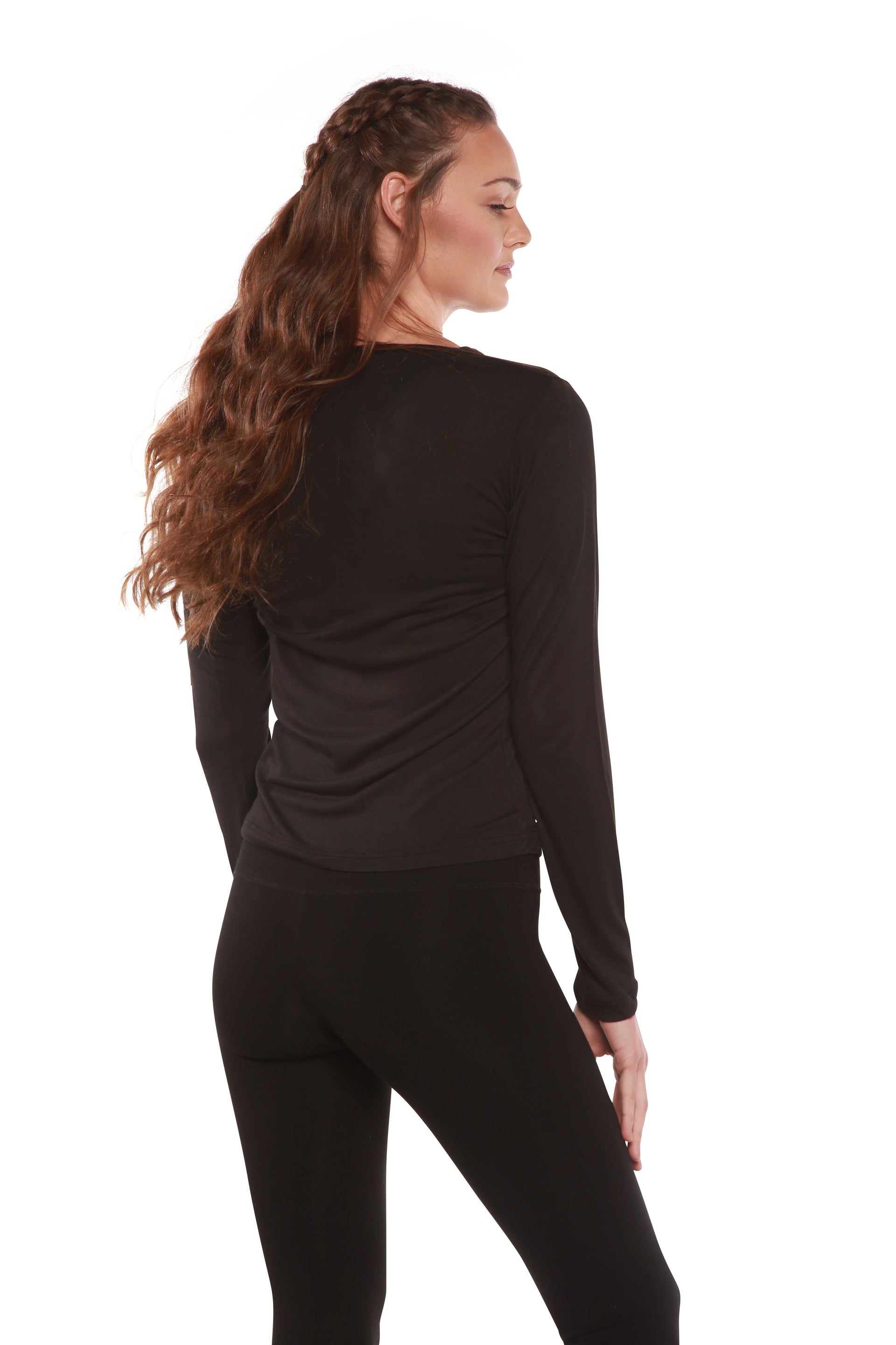 Women's Bamboo Viscose Long Sleeve Scoop Neck Shirt