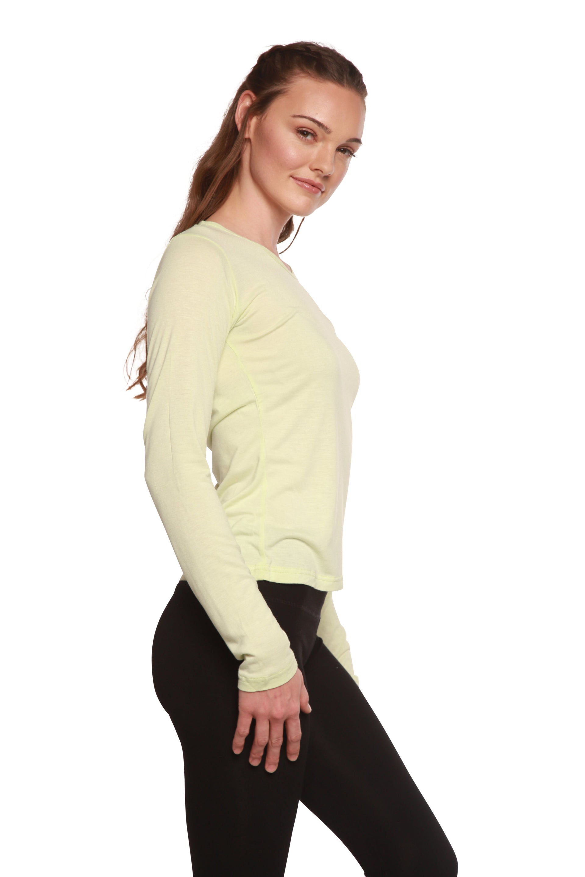 Women's Bamboo Viscose Long Sleeve Scoop Neck Shirt